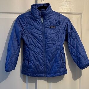 Patagonia Kids Quilted Blue Down Sweater Jacket